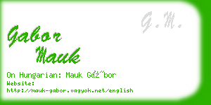 gabor mauk business card